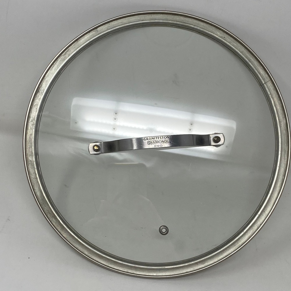 Granitestone Outer 10.25"/Inner 9.75" Replacement Lid Glass Stainless Pro Handle